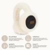 imageCC Soft Winter Warm Adjustable Headband Ear Warmer Earmuffs BlackSuede BlackIvory