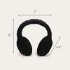 imageCC Soft Winter Warm Adjustable Headband Ear Warmer EarmuffsStitched Band Sherpa Black