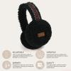 imageCC Soft Winter Warm Adjustable Headband Ear Warmer EarmuffsStitched Band Sherpa Black
