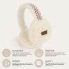imageCC Soft Winter Warm Adjustable Headband Ear Warmer EarmuffsStitched Band Sherpa Ivory
