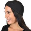 imageCC Stretchy Cozy EcoFriendly Recycled Yarn Ear Warmer Headband Headwrap Cashmere Blend Burnt HennaCashmere Blend Black