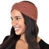 imageCC Stretchy Cozy EcoFriendly Recycled Yarn Ear Warmer Headband Headwrap Cashmere Blend Burnt HennaCashmere Blend Burnt Henna