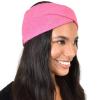 imageCC Stretchy Cozy EcoFriendly Recycled Yarn Ear Warmer Headband Headwrap Cashmere Blend Burnt HennaCashmere Blend Diva Pink