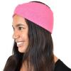 imageCC Stretchy Cozy EcoFriendly Recycled Yarn Ear Warmer Headband Headwrap Cashmere Blend Burnt HennaCashmere Blend Diva Pink