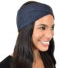 imageCC Stretchy Cozy EcoFriendly Recycled Yarn Ear Warmer Headband Headwrap Cashmere Blend Burnt HennaCashmere Blend Navy