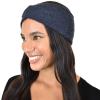 imageCC Stretchy Cozy EcoFriendly Recycled Yarn Ear Warmer Headband Headwrap Cashmere Blend Burnt HennaCashmere Blend Navy
