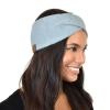 imageCC Stretchy Cozy EcoFriendly Recycled Yarn Ear Warmer Headband Headwrap Cashmere Blend Burnt HennaCashmere Blend Steel Blue