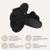 imageCC Suede Faux Fur Lined House IndoorOutdoor Slippers SlipOn for WomenBow Black