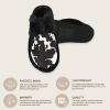 imageCC Suede Faux Fur Lined House IndoorOutdoor Slippers SlipOn for WomenCow Print Black