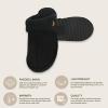 imageCC Suede Faux Fur Lined House IndoorOutdoor Slippers SlipOn for WomenSherpa Black