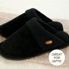 imageCC Suede Faux Fur Lined House IndoorOutdoor Slippers SlipOn for WomenSherpa Black