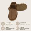 imageCC Suede Faux Fur Lined House IndoorOutdoor Slippers SlipOn for WomenSherpa Brown