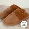 imageCC Suede Faux Fur Lined House IndoorOutdoor Slippers SlipOn for WomenSherpa Camel