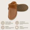 imageCC Suede Faux Fur Lined House IndoorOutdoor Slippers SlipOn for WomenSherpa Camel