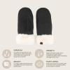 imageCC Suede Mitten With Faux Fur Cuff For WomenBlack