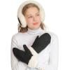 imageCC Suede Mitten With Faux Fur Cuff For WomenBlack