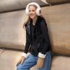 imageCC Suede Mitten With Faux Fur Cuff For WomenCamel