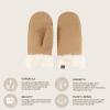 imageCC Suede Mitten With Faux Fur Cuff For WomenCamel