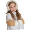imageCC Suede Mitten With Faux Fur Cuff For WomenCamel