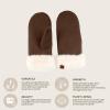 imageCC Suede Mitten With Faux Fur Cuff For WomenChocolate
