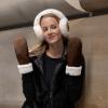 imageCC Suede Mitten With Faux Fur Cuff For WomenChocolate