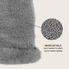imageCC Suede Mitten With Faux Fur Cuff For WomenDark Grey
