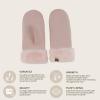 imageCC Suede Mitten With Faux Fur Cuff For WomenPink
