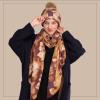 imageCC Tie Dye Multi Color Knit Pom Beanie with Faux Fur Pom and Matching Scarf Set Winter Accessories for WomenAntique MossWild Ginger