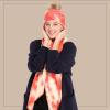 imageCC Tie Dye Multi Color Knit Pom Beanie with Faux Fur Pom and Matching Scarf Set Winter Accessories for WomenOrangePeach