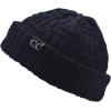 imageCC Trendy Lightweight Winter Warm Chunky Soft Stretch Cable Knit Stylish Skull Hat CapBlack