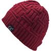 imageCC Trendy Lightweight Winter Warm Chunky Soft Stretch Cable Knit Stylish Skull Hat CapBurgundy