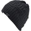 imageCC Trendy Lightweight Winter Warm Chunky Soft Stretch Cable Knit Stylish Skull Hat CapDark Melange Gray