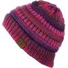 imageCC Trendy Warm Chunky Soft Stretch Cable Knit Beanie SkullyBurgundy Blend