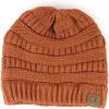 imageCC Trendy Warm Chunky Soft Stretch Cable Knit Beanie SkullyCopper