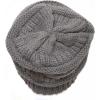 imageCC Trendy Warm Chunky Soft Stretch Cable Knit Beanie SkullyLight Gray