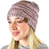 imageCC Trendy Warm Chunky Soft Stretch Cable Knit Beanie SkullyMauve Multi
