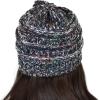 imageCC Trendy Warm Chunky Soft Stretch Cable Knit Beanie SkullyMulti Black