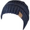 imageCC Trendy Warm Chunky Soft Stretch Cable Knit Beanie SkullyNavyDark Melange Gray