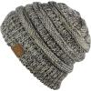 imageCC Trendy Warm Chunky Soft Stretch Cable Knit Beanie SkullyTaupeBlackGray