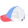 imageCC TwoThree Tone Distressed Washed CrissCross Ponytail Cap for WomenBlueRed