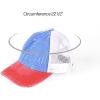 imageCC TwoThree Tone Distressed Washed CrissCross Ponytail Cap for WomenBlueRed