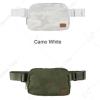 imageCC Unisex Adjustable Strap Waist Pouch Crossbody Belt Bag Fanny Pack BlackCamo Green