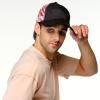 imageCC Unisex Baseball Cap  Embroidered Cotton Front American Flag Mesh Back AdjustableBlack