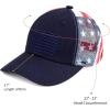 imageCC Unisex Baseball Cap  Embroidered Cotton Front American Flag Mesh Back AdjustableNavy