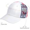 imageCC Unisex Baseball Cap  Embroidered Cotton Front American Flag Mesh Back AdjustableWhite