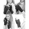 imageCC Unisex Cable Knit Inner Lined AntiSlip Touchscreen Texting GlovesViolet