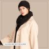imageCC Unisex Cable Knit Winter Beanie and Scarf Set 2 Piece FallWinter Hat and Scarf Set for WomenBlack