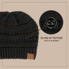imageCC Unisex Cable Knit Winter Beanie and Scarf Set 2 Piece FallWinter Hat and Scarf Set for WomenBlack