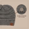 imageCC Unisex Cable Knit Winter Beanie and Scarf Set 2 Piece FallWinter Hat and Scarf Set for WomenDk Mel Grey