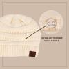 imageCC Unisex Cable Knit Winter Beanie and Scarf Set 2 Piece FallWinter Hat and Scarf Set for WomenIvory